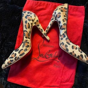 Christian Louboutin leopard heels